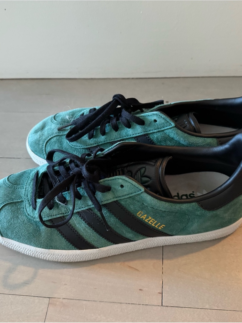 adidas Gazelle Suede Sneakers in Teal and Black